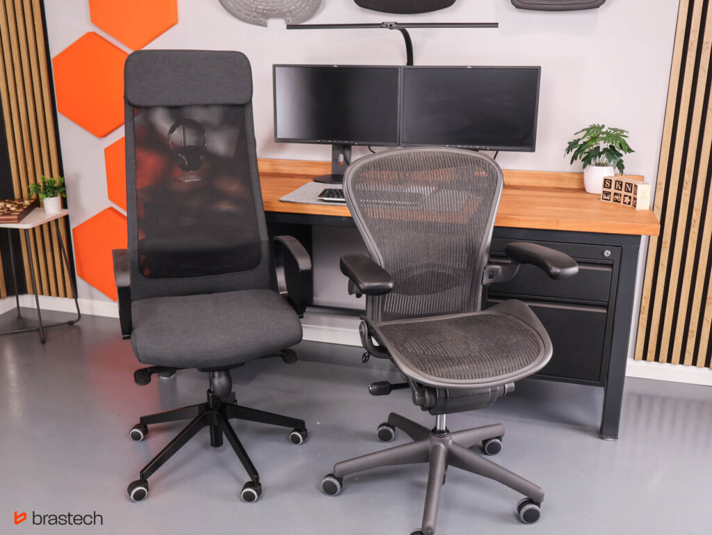 Herman Miller Aeron vs. Ikea Markus - porównanie Brastech 122 Herman Miller Aeron vs. Ikea Markus - porównanie Brastech